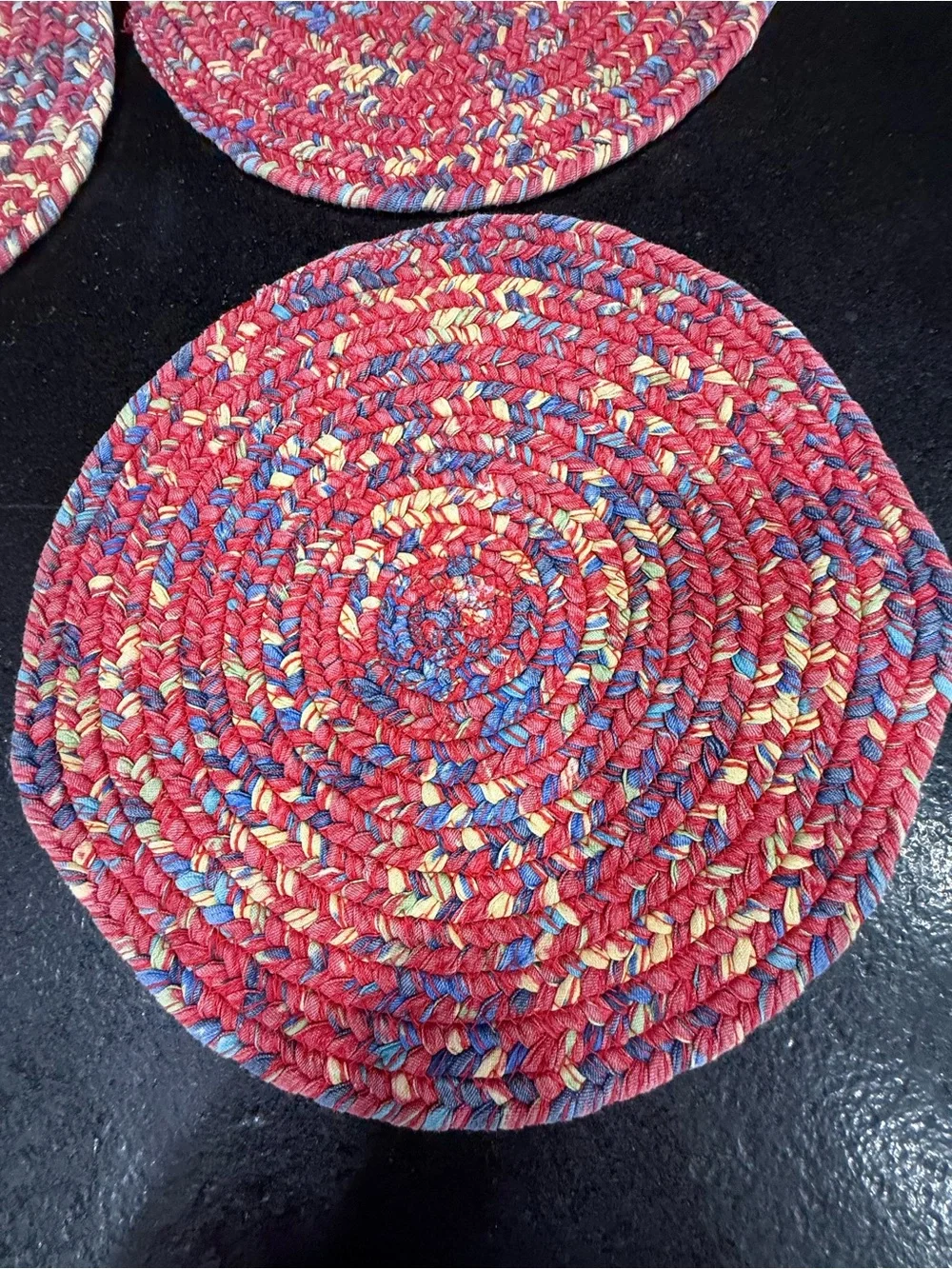 The Pioneer Woman Braided Table Placemats / Chair Pads – 15” Round (Set of 4)